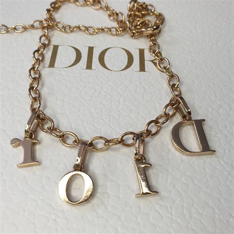 dior custom necklace|dior letters necklace value.